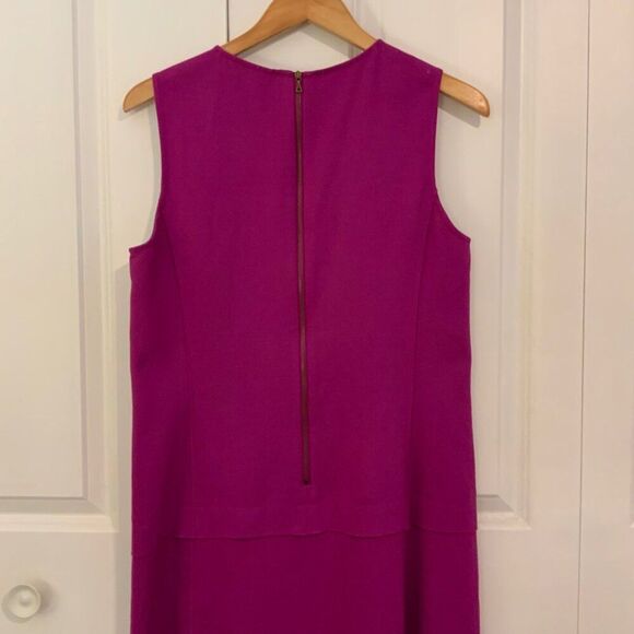LOFT Fuchsia Purple Sleeveless Drop Waist Shift Dress Size 10 - Picture 8 of 12